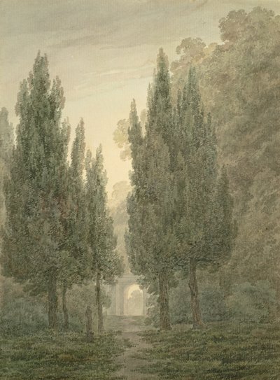 In the Gardens of the Villa Pamphili by John Robert Cozens